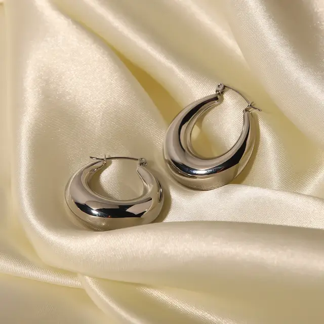 Thick Hoop Earrings