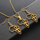 Ankh In Africa Necklace & Earrings Set