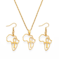 Ankh In Africa Necklace & Earrings Set