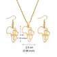 Ankh In Africa Necklace & Earrings Set