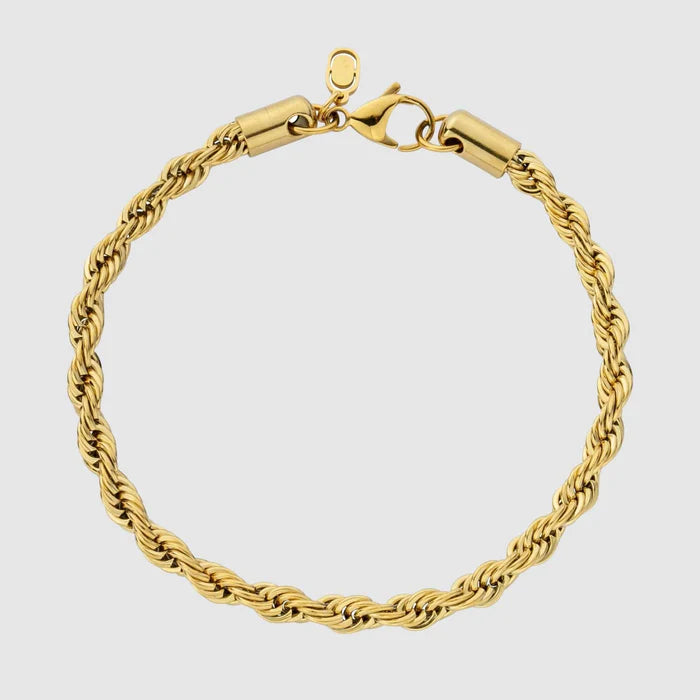 5 MM Rope Chain & Rope Bracelet Set