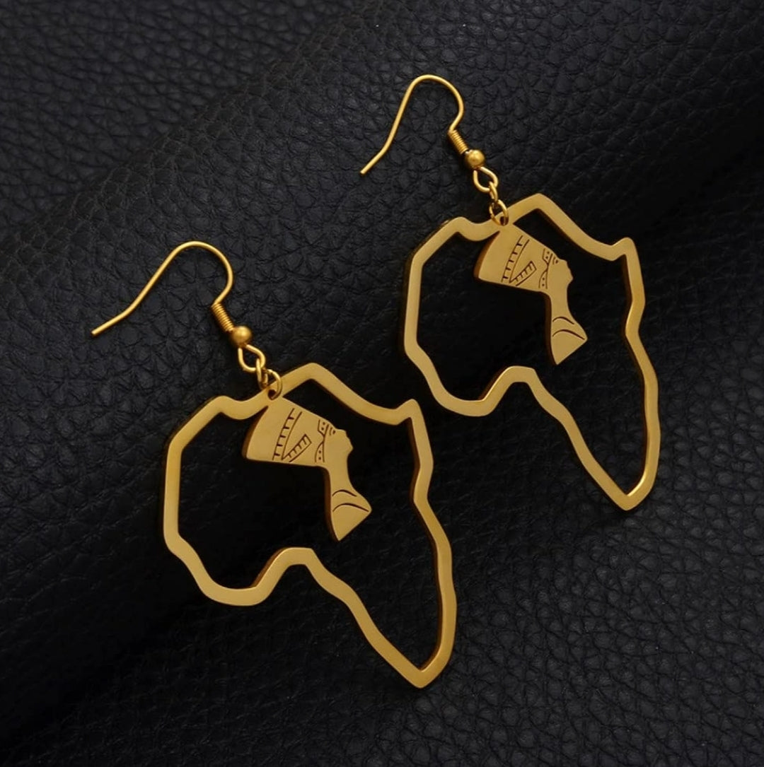 Queen Nefertiti In Africa Earrings