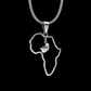 South Africa in Africa Map Necklace