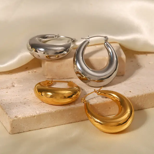 Thick Hoop Earrings