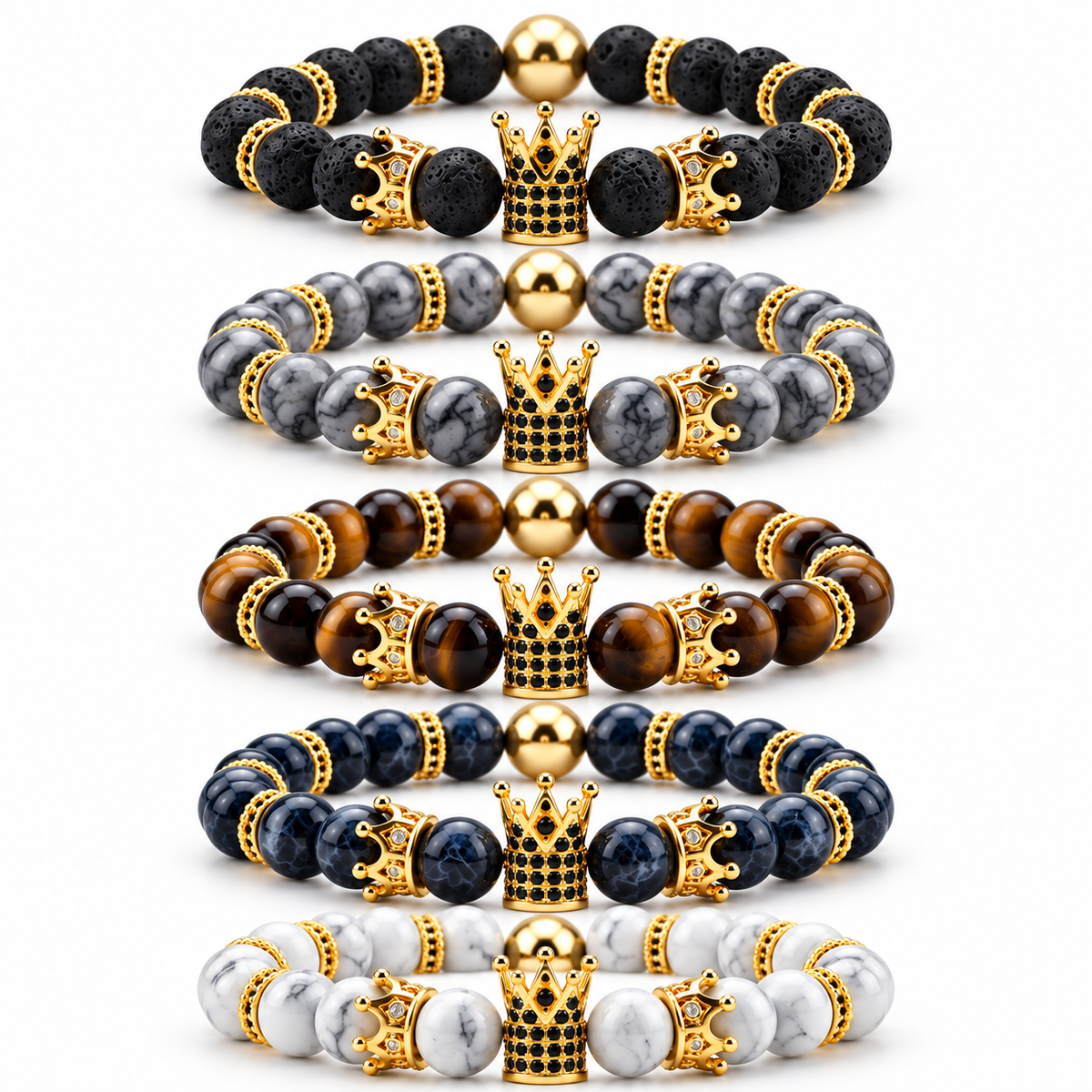 Marble Crown Bracelets