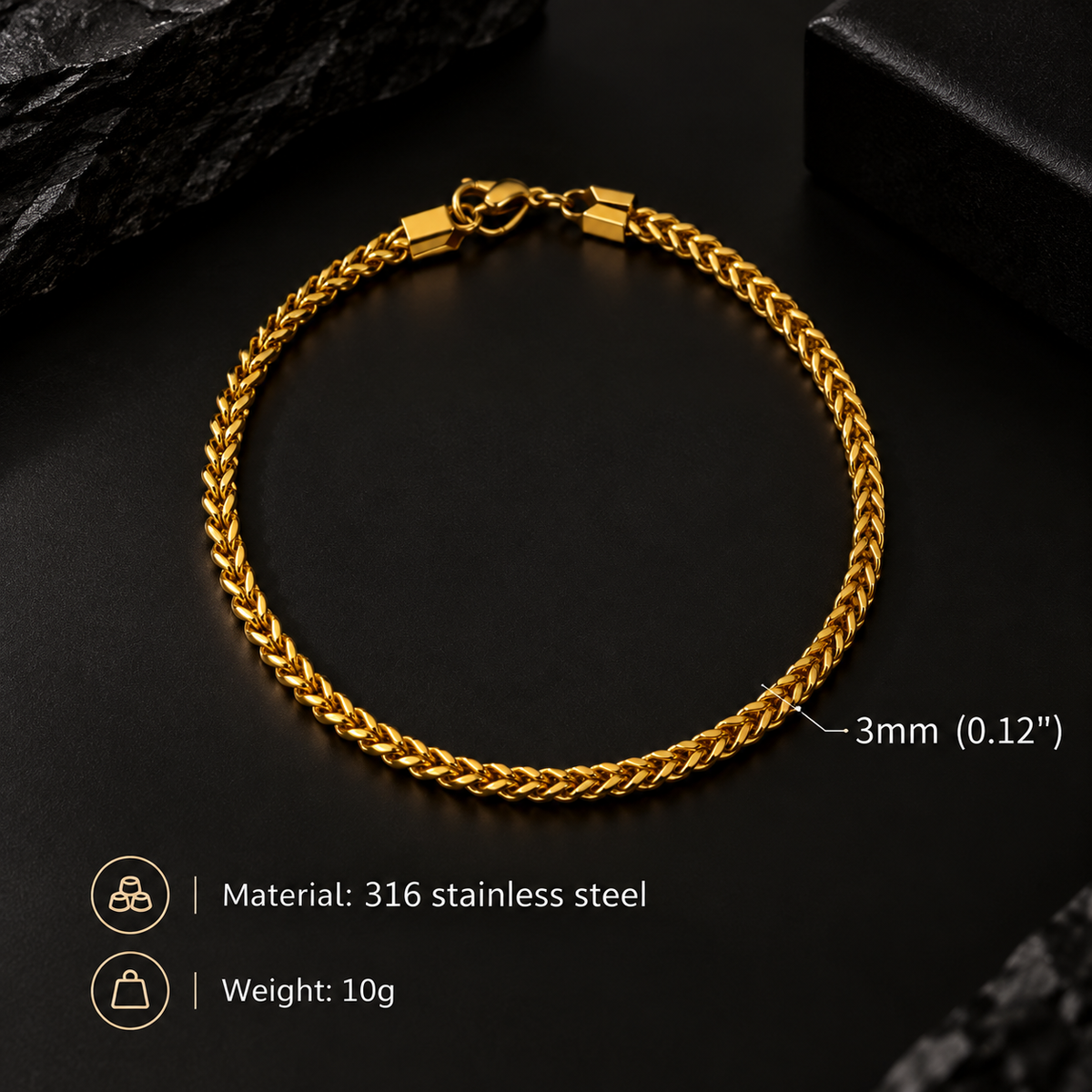 3 MM Franco Bracelet
