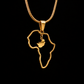 South Africa in Africa Map Necklace