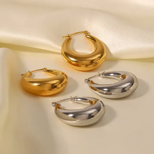Thick Hoop Earrings