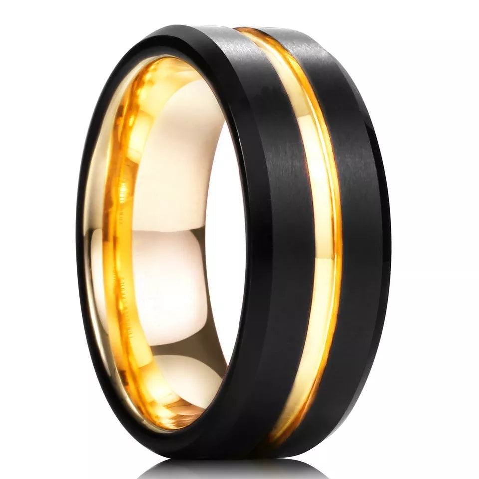 Tungsten Gold Ring