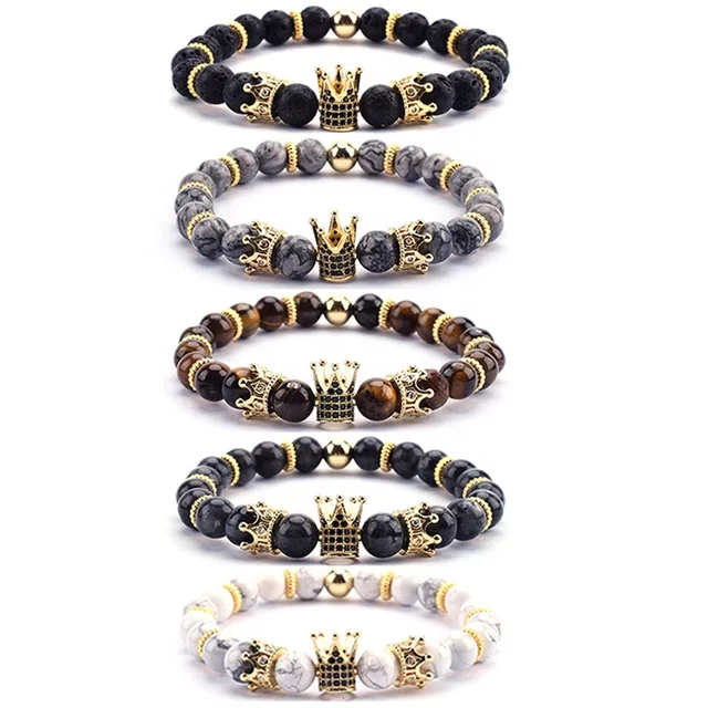 Marble Crown Bracelets