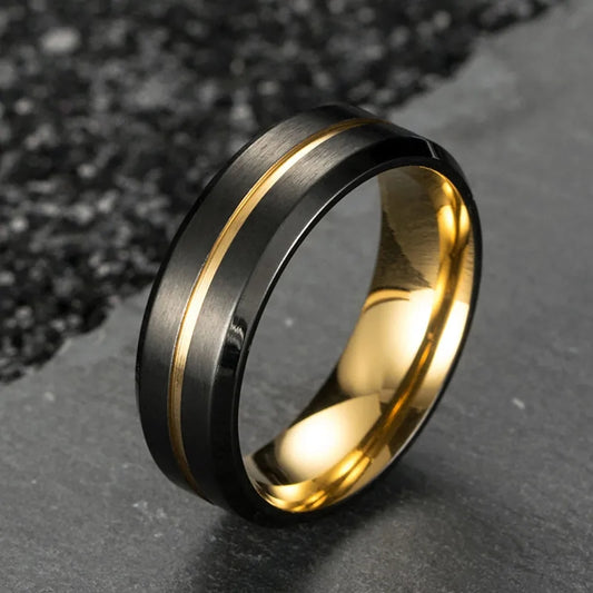 Tungsten Gold Ring