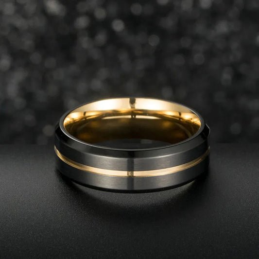 Tungsten Gold Ring