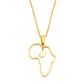 South Africa in Africa Map Necklace