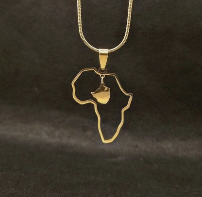 Zimbabwe in Africa Necklace